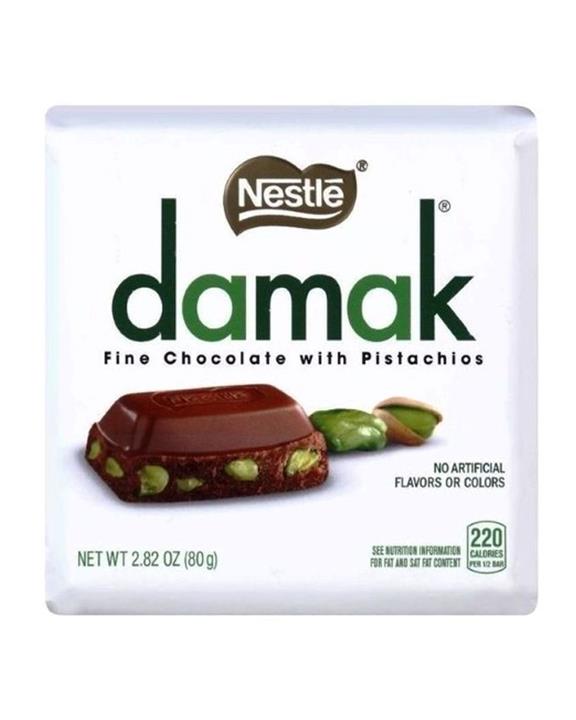 Nestle شکلات 70 گرمی شیری داماک با تکه های پسته